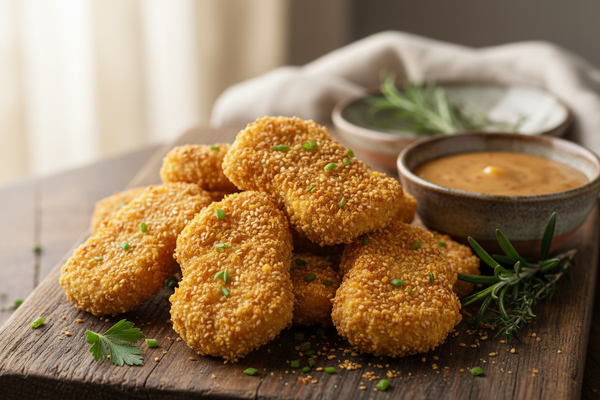 Crocchette di pollo con sesamo e mais (senza glutine) | Metodo Zendiet