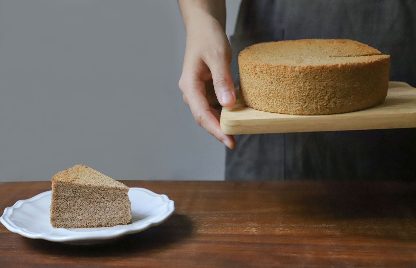Fetta di torta paradiso senza zucchero e senza glutine