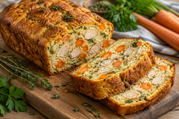 Plumcake salato senza nichel con pollo e carote